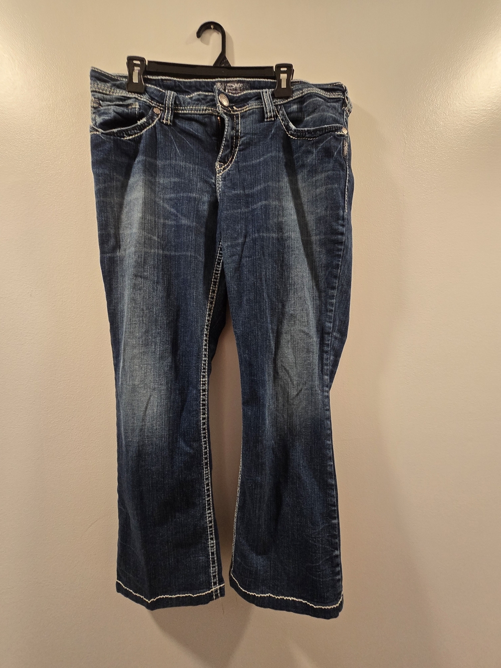 Silver Jeans Co. Aiko Mid Rise Bootcut Dark Wash Jeans Size 14 L31
